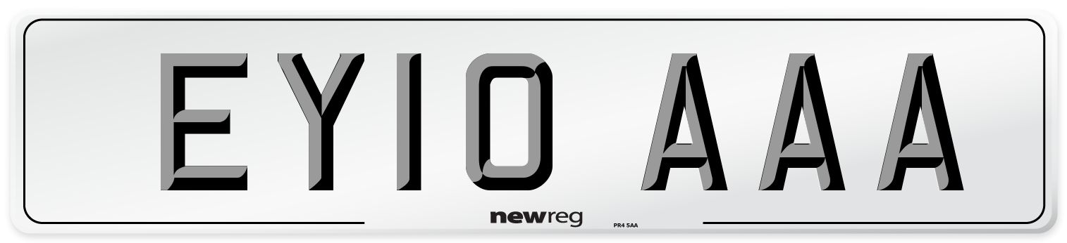 EY10 AAA Number Plate from New Reg